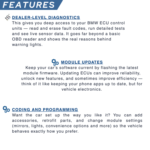 Full Dedicated Diagnostic Coding Software for your BMW 1999-2025.